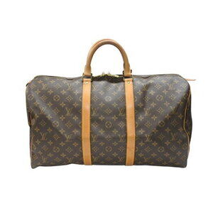 Louis Vuitton Keepall Boston Bag Monogram Canvas Brown